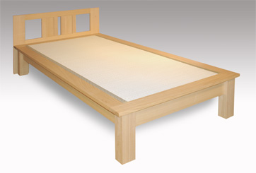タモ材自然素材無垢ベッド