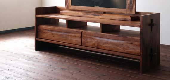 ウォールナット無垢材TVボード ウォールナット材テレビボード